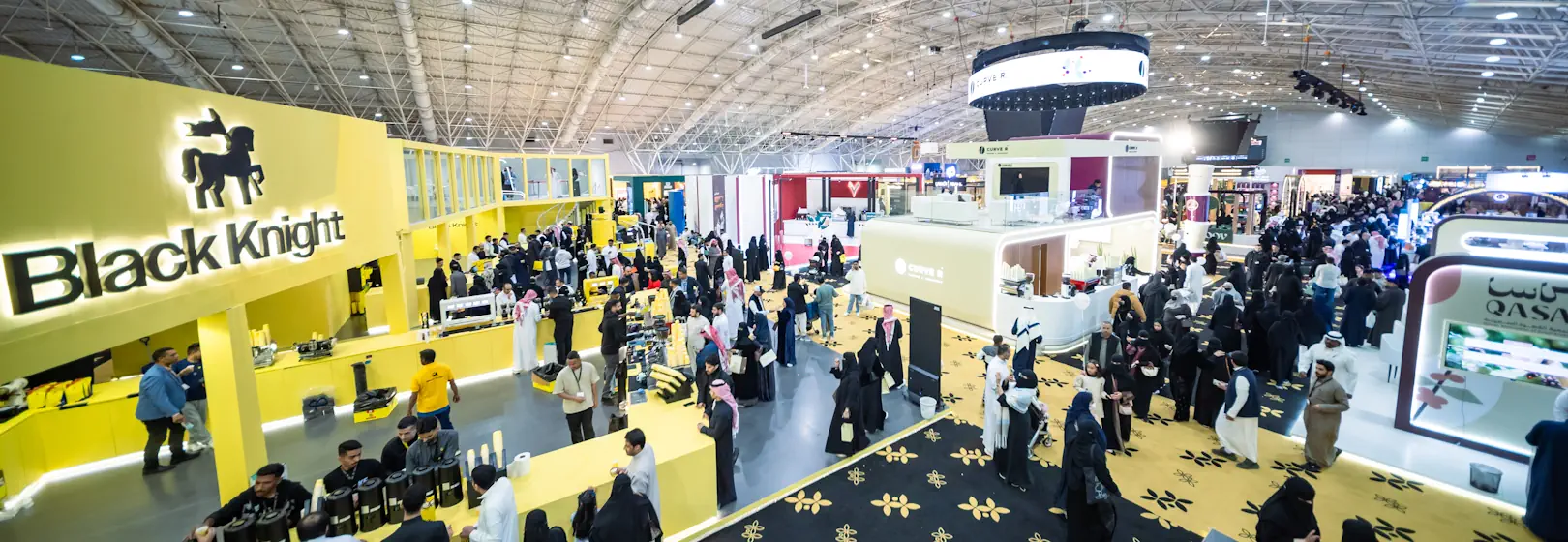 International Coffee and Chocolate Exhibition trade show floor in Saudi Arabia.