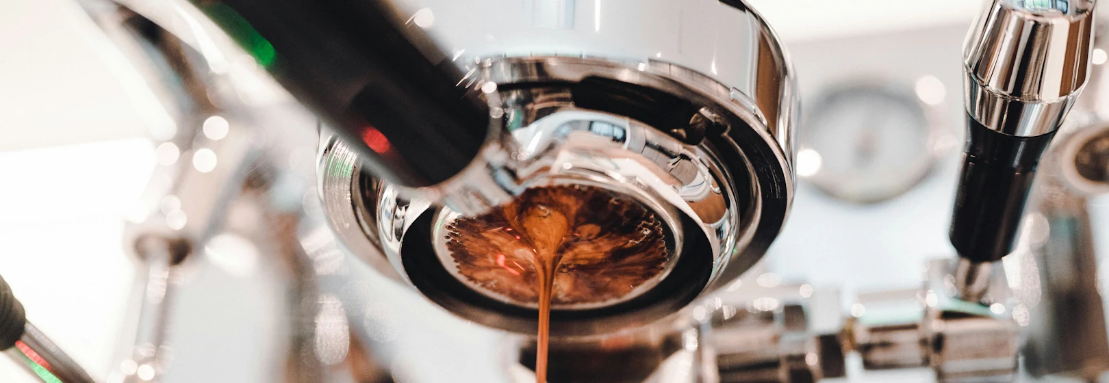 Naked portafilter on Rocket Espresso home machine.